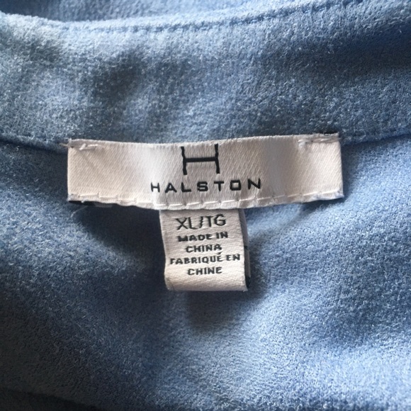 H by Halston light blue suede Blouse - Picture 7 of 7